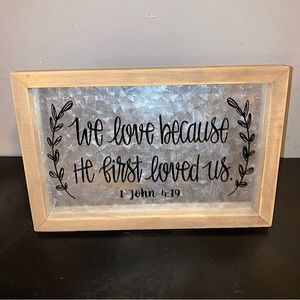 Wooden frame/ Tin sign